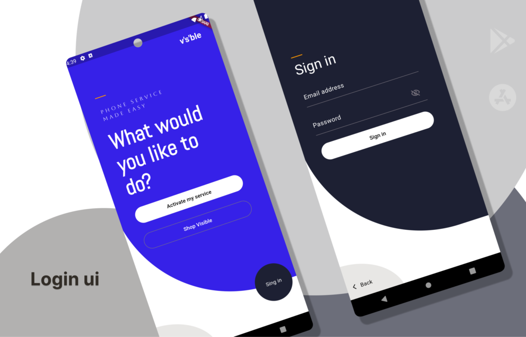 login ui flutter desing